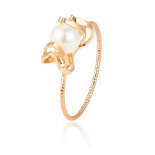 15429 xuping caliente nueva producción súper popular perla 18k accesorios anillo de dedo de oro para la joyería de las mujeres